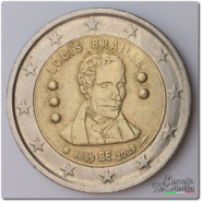 2 Euro Belgio Louis Braille  200° annivers.
