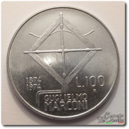 100 Lire Guglielmo Marconi 1974
