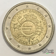 2 Euro Grecia 2002 2012 10° Anniversario