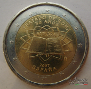 2 Euro Spagna 2007 - Tratado de Roma qFDC