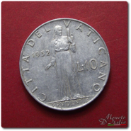 10 Lire Vaticano PioXII 1952