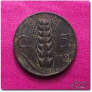 5 cent. Spiga Vitt. Emanuele III 1921