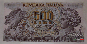 Cinquecento Lire Aretusa 1970