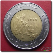 500 Lire S. Marino 1989 - Il Santo Scalpellino