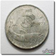 5 lire delfino 1977