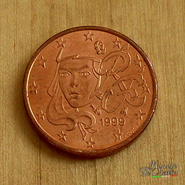 1 Cent Francia 1999 BB