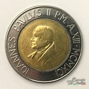 500 Lire Joannes Pavlvs II A.XIII - MCMXCI 1991
