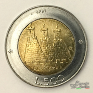 500 Lire S. Marino 1987 - Tre Torri e Stemma