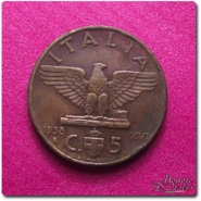 5 cent. Vitt. Emanuele III 1938