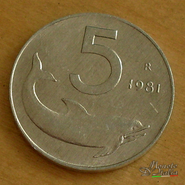 5 lire delfino 1981