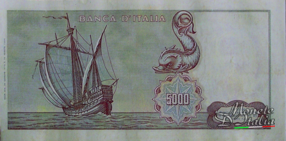 Cinquemila Lire Colombo 1970