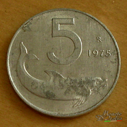 5 lire delfino 1975