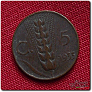 5 cent Spiga Vitt. Emanuele III 1933