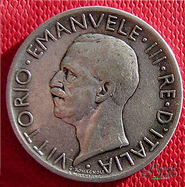 5 Lire Acquilotto V.Emanuele III 1929